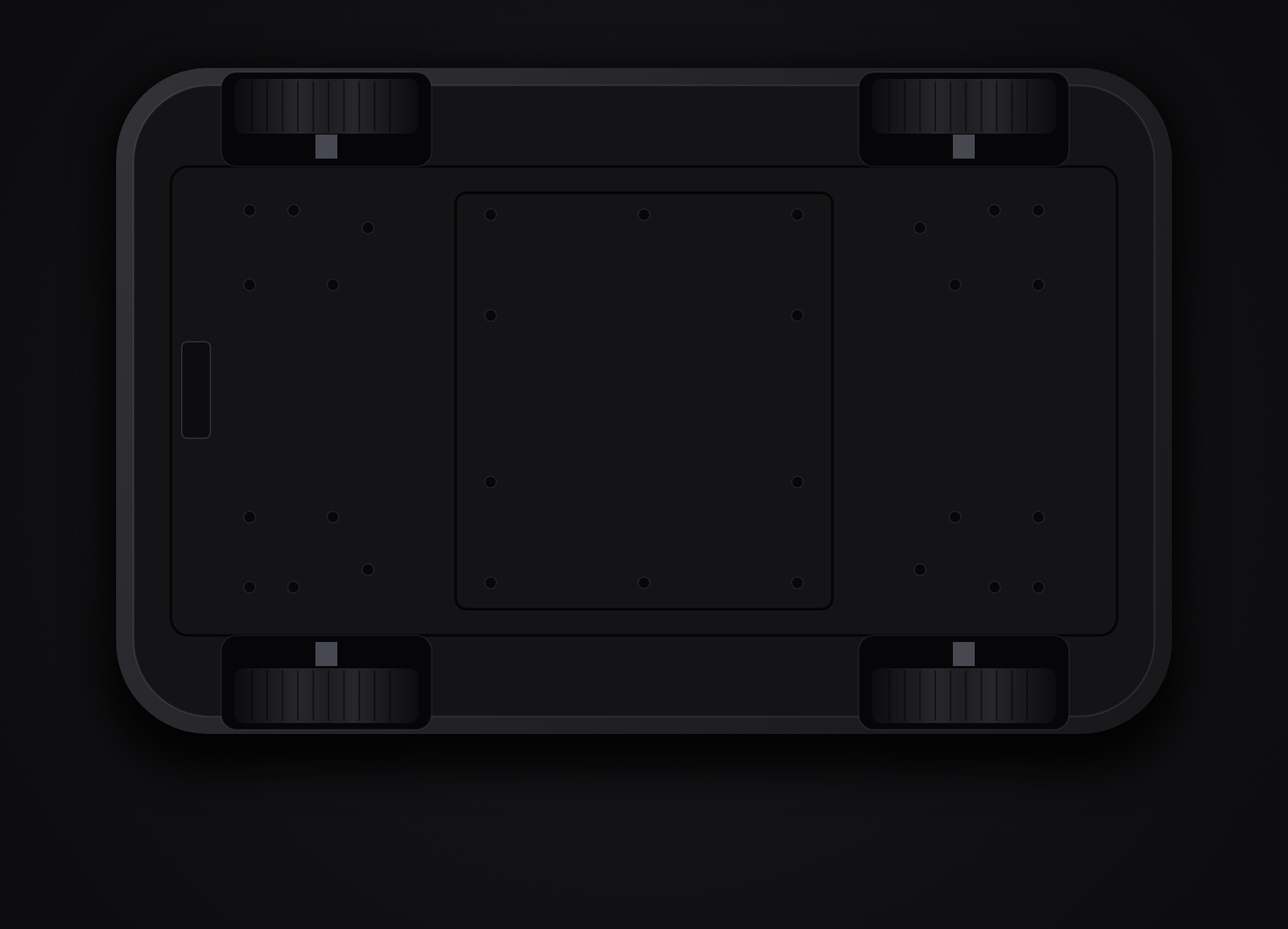 Underside view of NEXUS M2 autonomous mobile robot