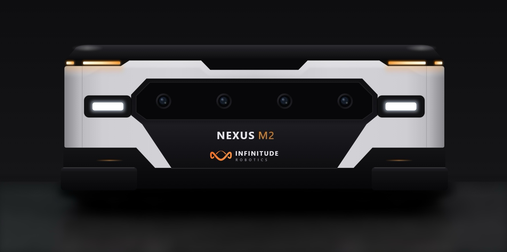 Front view of NEXUS M2 autonomous mobile robot